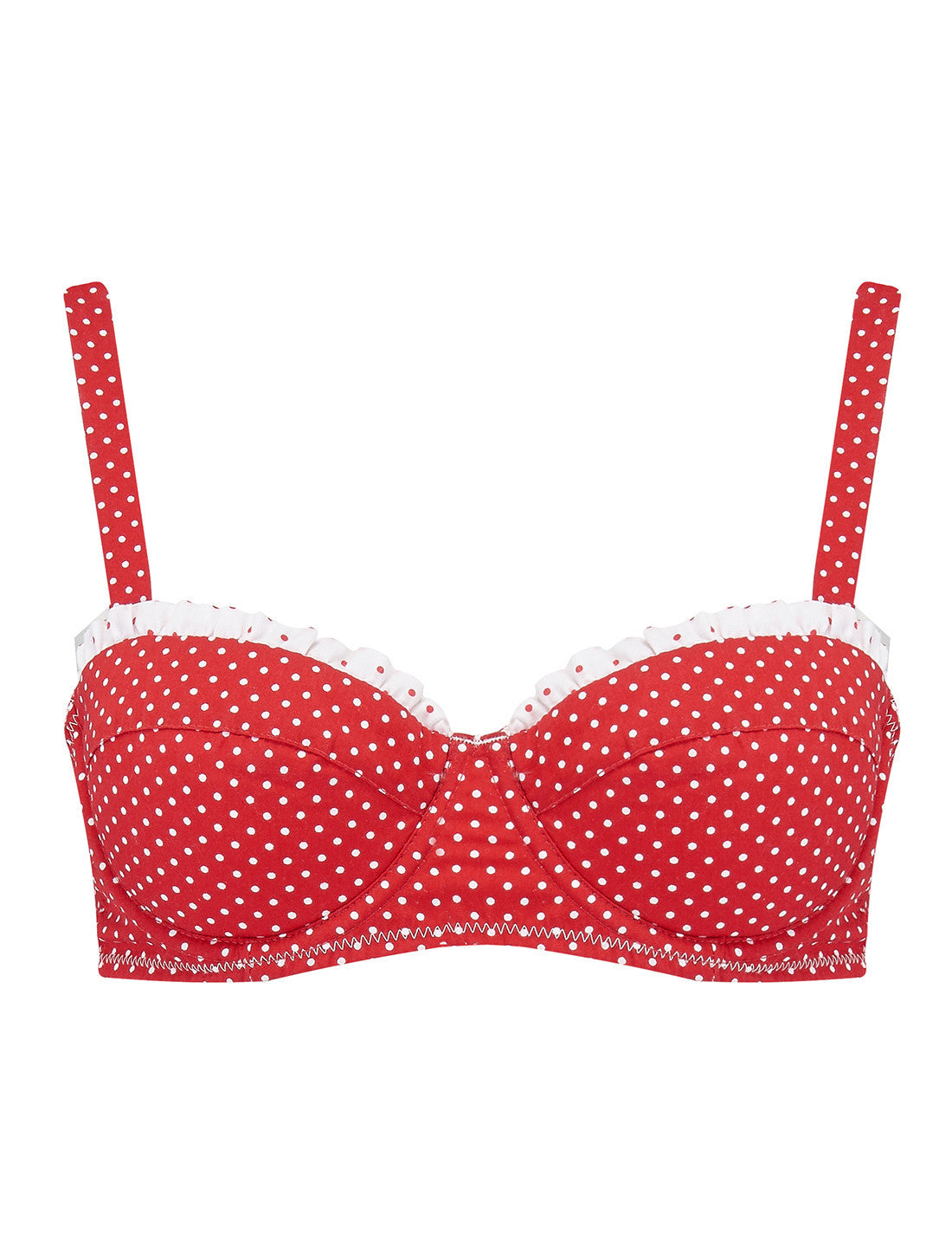 Riviera Red Polka Dot Bikini Top