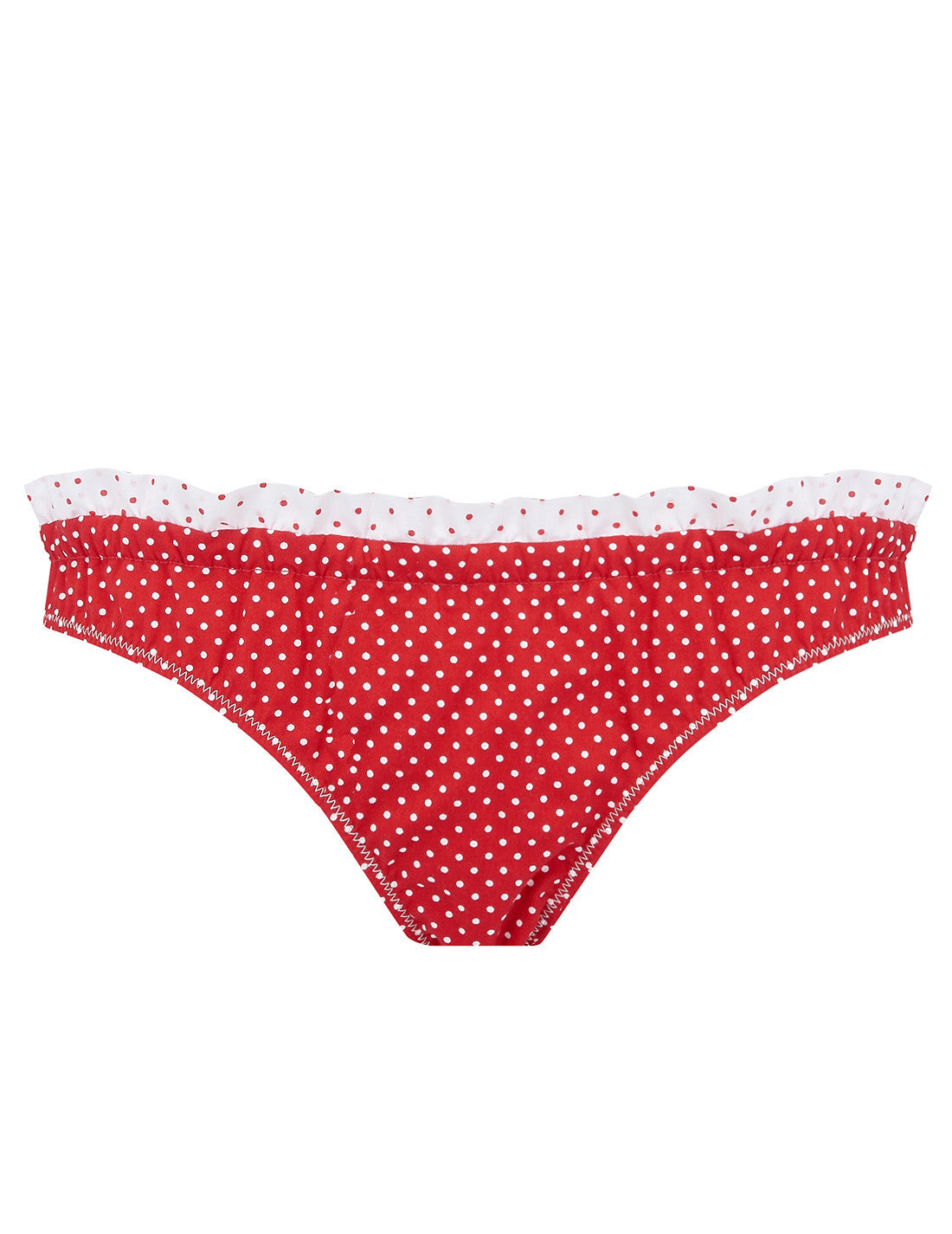 Riviera Red Polka Dot Bikini Bottom | Mimi Holliday Luxury Swimwear
